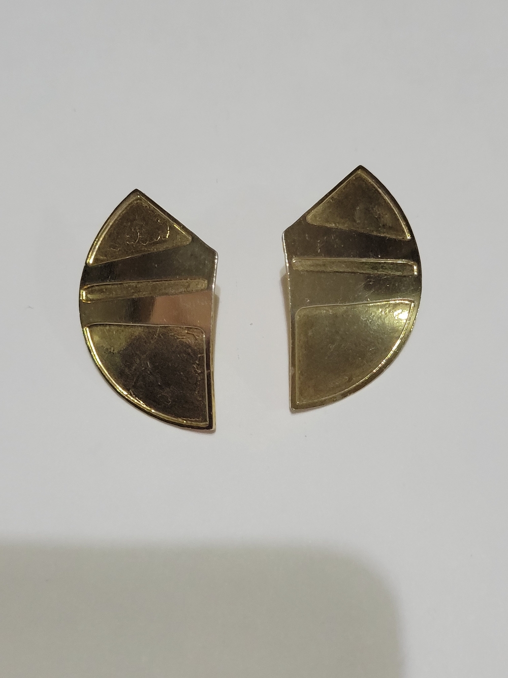 Gold Half-Moon Geometric Earrings - Women's Jewelry